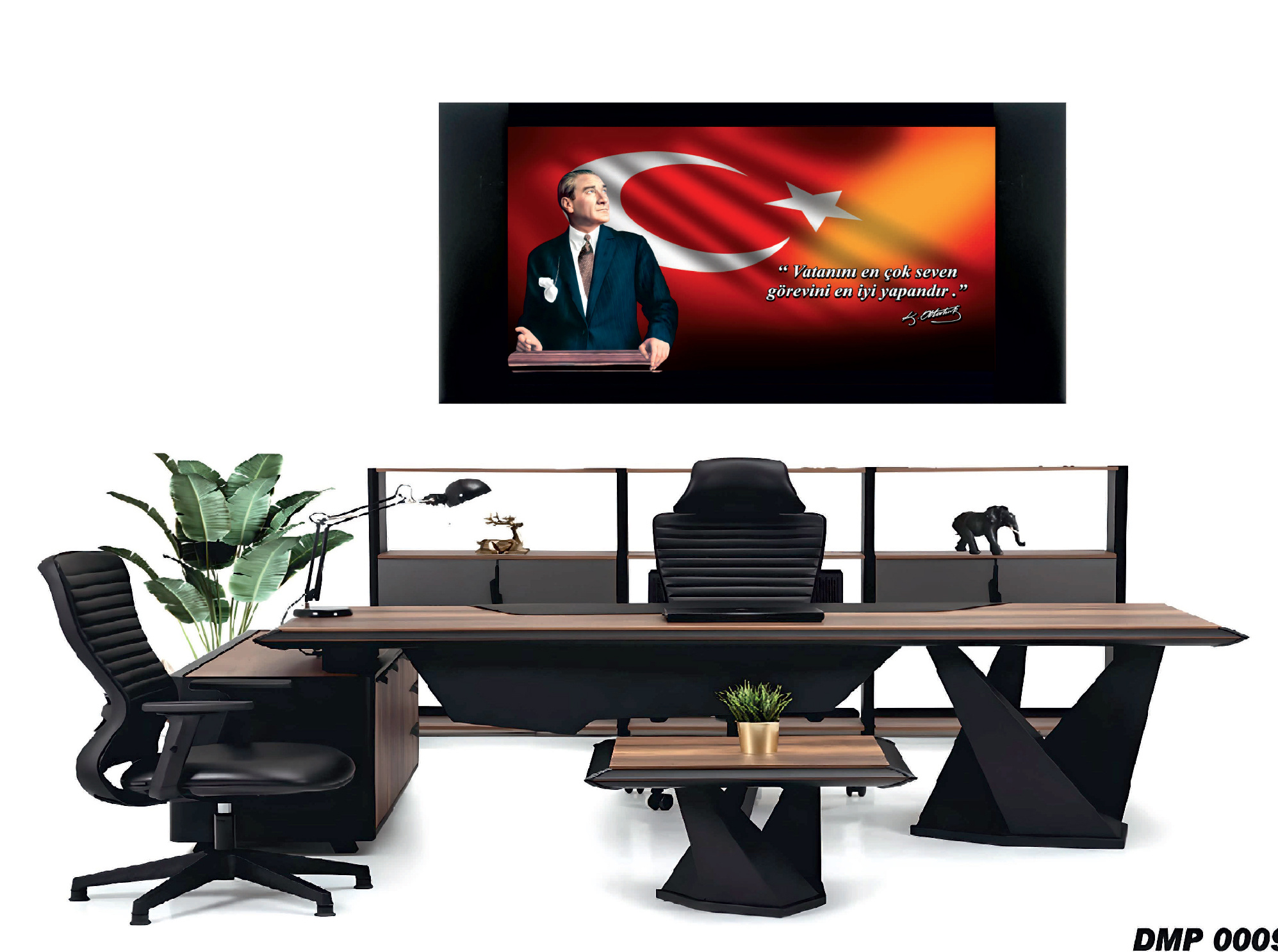 Atatürk Deri Makam Panosu #5 – DMP05 – Atatürk Leather Office Panel