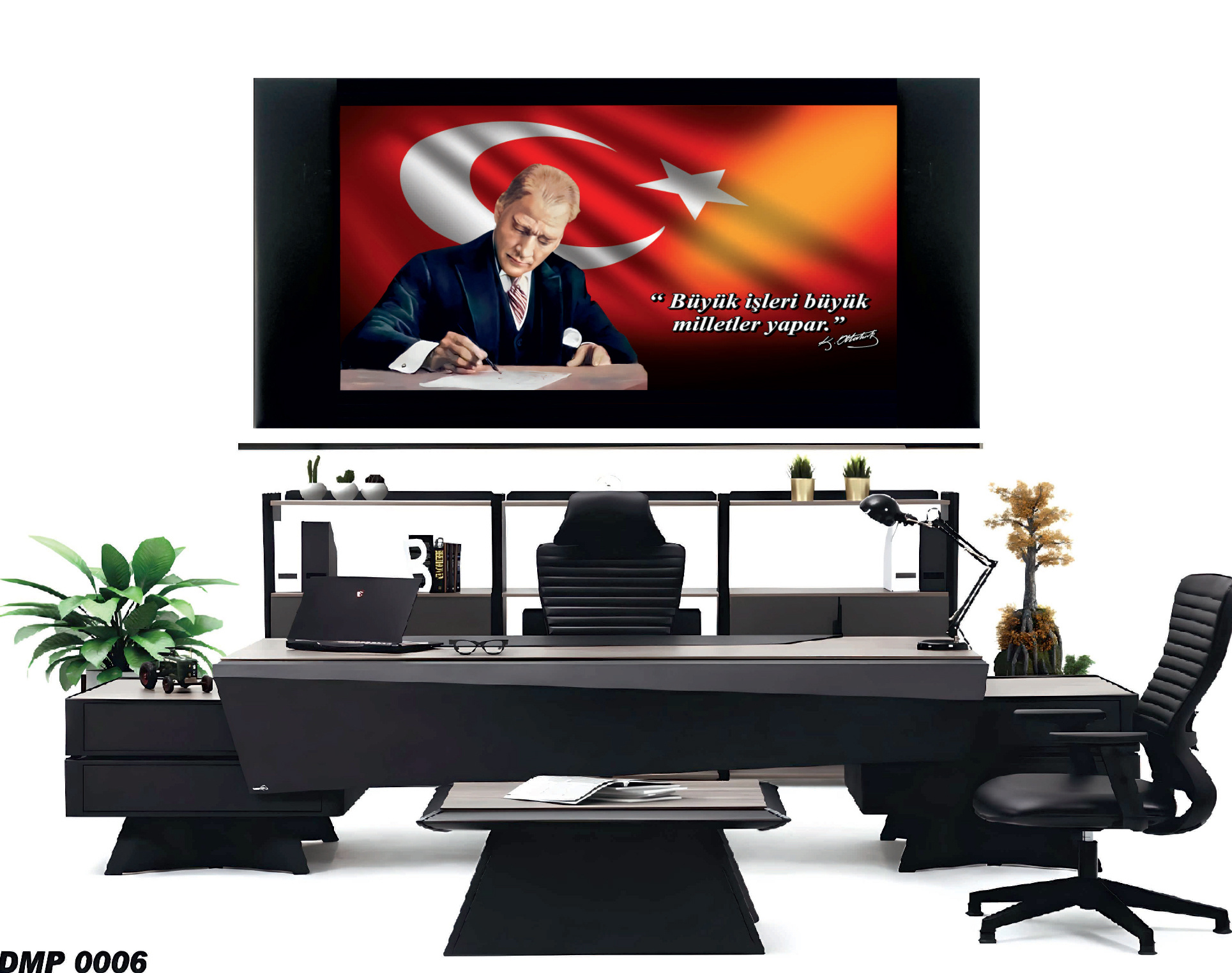 Atatürk Deri Makam Panosu #7 – DMP07 – Atatürk Leather Office Panel